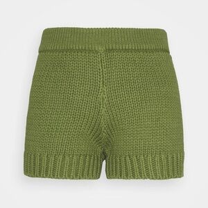 Good American Green High Waist Knit Shorts